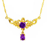 Zircon Gold-Plated Sunflower Pendant Collarbone Chain Wedding Jewelry