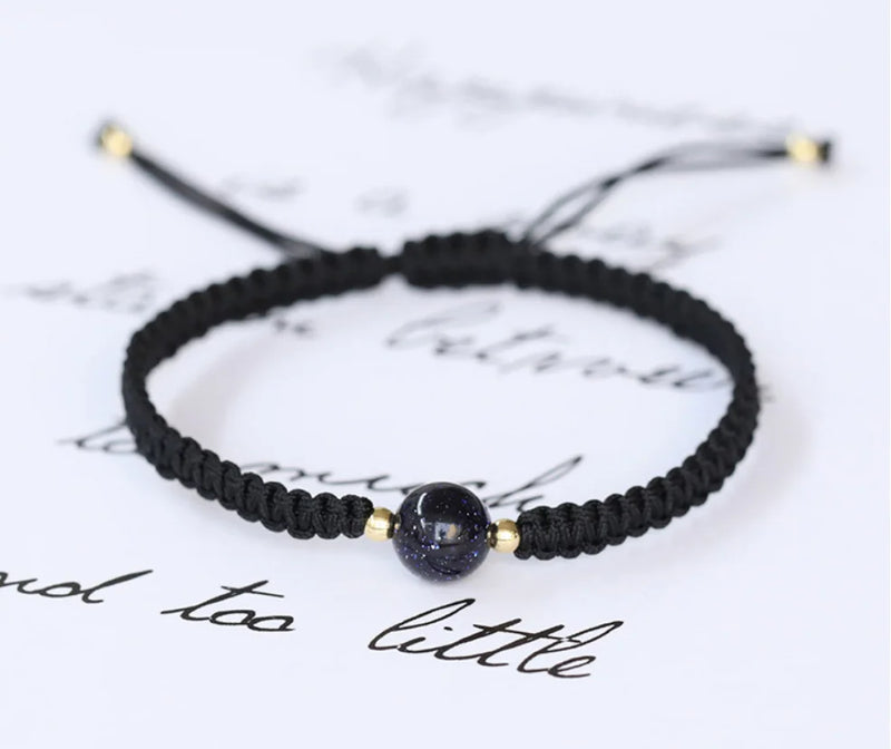 Natural Stone Hand-Woven Bracelet - 10mm