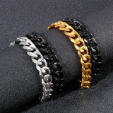 Double-Layer Chain Bracelet Titanium Steel Boys Cuban Chain