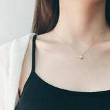 Lucky Sterling Silver Necklace Clavicle Chain Girl Birthday