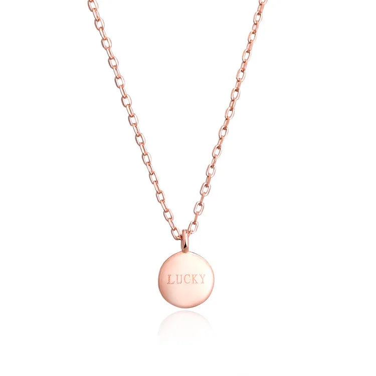 Lucky Sterling Silver Necklace Clavicle Chain Girl Birthday