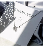 S925 Sterling Silver Planet Necklace with Star Clavicle Chain