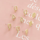 Geometric Hollow 925 Silver Earrings DIY Accessories