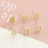Geometric Hollow 925 Silver Earrings DIY Accessories
