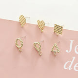 Geometric Hollow 925 Silver Earrings DIY Accessories