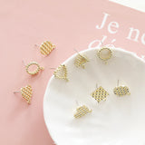 Geometric Hollow 925 Silver Earrings DIY Accessories