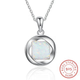 Opal Jewelry 925 Silver Round Pendant