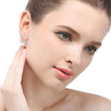 S925 Sterling Silver Four-Leaf Clover Zircon Earrings