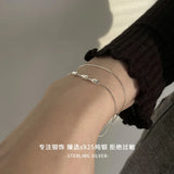 S925 Sterling Silver Double Layer Bracelet