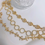 Plated Brass CZ Zircon Love Circle Airplane Bangle Bracelets