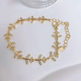 Plated Brass CZ Zircon Love Circle Airplane Bangle Bracelets