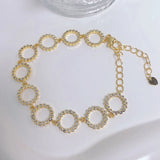 Plated Brass CZ Zircon Love Circle Airplane Bangle Bracelets