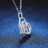 Love Lock Pendant Necklace for Women's Party