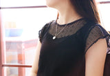 925 Sterling Silver Necklace Round Pendant Solid Silver Clavicle Necklace
