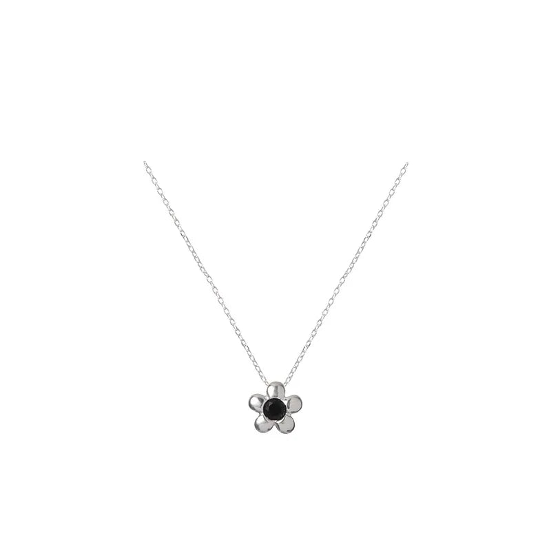 Flower Pendant 925 Silver Necklace - Niche Sense Clavicle Chain