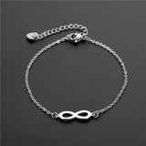 Stainless Steel Bracelet Lucky Number 8 Infinite Female Bracelets