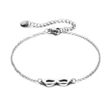 Stainless Steel Bracelet Lucky Number 8 Infinite Female Bracelets