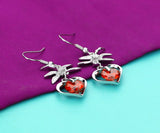 Dragonfly Zircon Sterling Silver Pendant Earrings