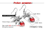 Dragonfly Zircon Sterling Silver Pendant Earrings