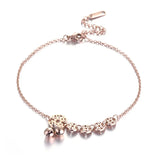 Ancient Coin Titanium Steel Anklet Bell Female Sexy Copper Coin Bracelet