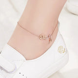 Ancient Coin Titanium Steel Anklet Bell Female Sexy Copper Coin Bracelet