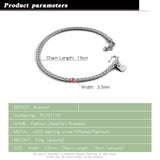 925 Silver Bracelet 3.5MM Solid Sterling Silver Chain
