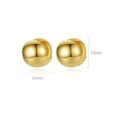 925 Sterling Silver Round Bead Earrings Retro Style