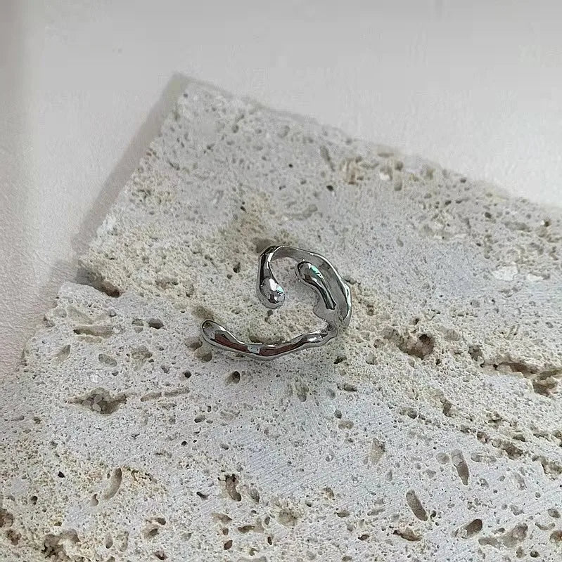 Adjustable Metal Geometric Knuckle Ring for Women
