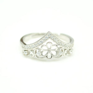 Micro Inlay Ring Mountings S925 Sterling Silver Jewelry