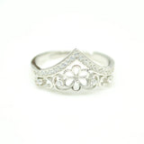 Micro Inlay Ring Mountings S925 Sterling Silver Jewelry