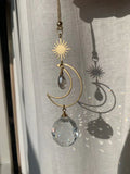 Moon Suncatcher Glass Crystal Hanging Ornament