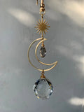 Moon Suncatcher Glass Crystal Hanging Ornament