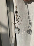 Moon Suncatcher Glass Crystal Hanging Ornament