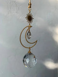 Moon Suncatcher Glass Crystal Hanging Ornament