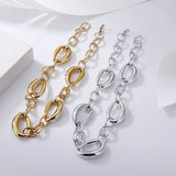 Multi-layer Hollow Thick Necklace Retro Hip-Hop Punk Collarbone Chain