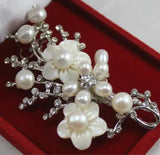 Freshwater Pearl Brooch Shell Plum Blossom Pin