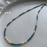 Natural Stone Beads Short Necklace Women's Jewelry Ladies Party Necklace