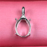 Oval 9*11 Pendant Base Blank Setting Silver 925
