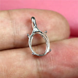 Oval 9*11 Pendant Base Blank Setting Silver 925