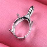 Oval 9*11 Pendant Base Blank Setting Silver 925