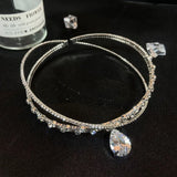 Rhinestone Collar Choker Hairpin Clavicle Chain Necklace