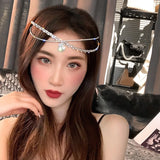 Rhinestone Collar Choker Hairpin Clavicle Chain Necklace