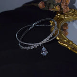 Rhinestone Collar Choker Hairpin Clavicle Chain Necklace