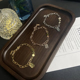 Irregular Letter Tide Titanium Steel Bracelet Female Jewelry