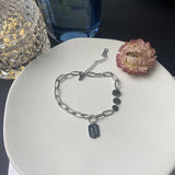 Irregular Letter Tide Titanium Steel Bracelet Female Jewelry