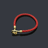 Stainless Steel Women Bracelet with Red String