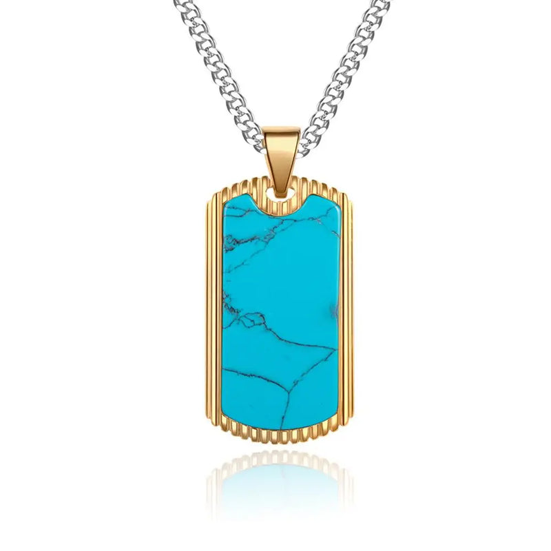 Stainless Steel Men's Dog Tag Pendant Necklace