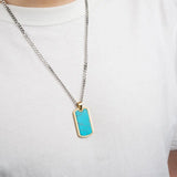Stainless Steel Men's Dog Tag Pendant Necklace