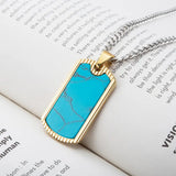 Stainless Steel Men's Dog Tag Pendant Necklace