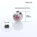 Sterling Silver Rose Heart Enamel Buckle Bracelet Bead Accessory